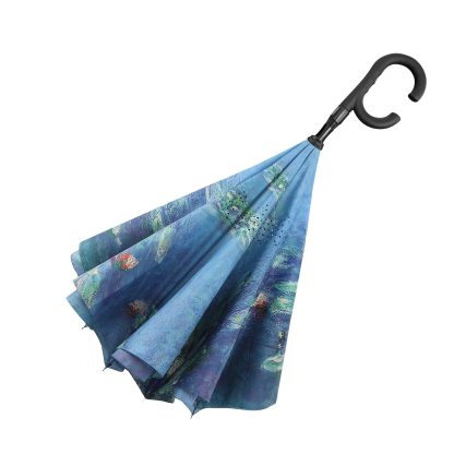 Monet Water Lilies Inverted Umbrella - Image 2