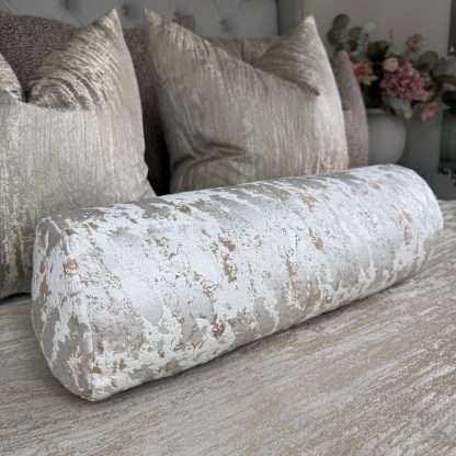 Luxury jacquard cylindrical pillow