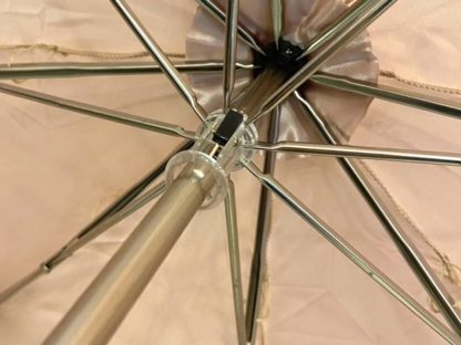 Vintage solid wood handle satin long umbrella - Image 8
