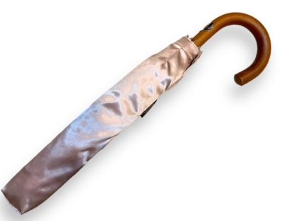Vintage solid wood handle satin long umbrella - Image 6