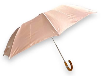 Vintage solid wood handle satin long umbrella - Image 3