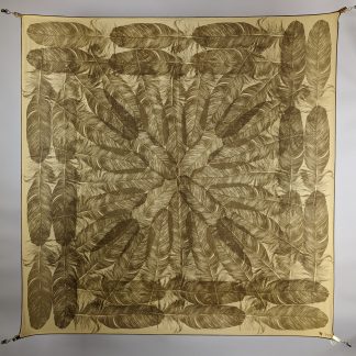 Feather pattern silk scarf