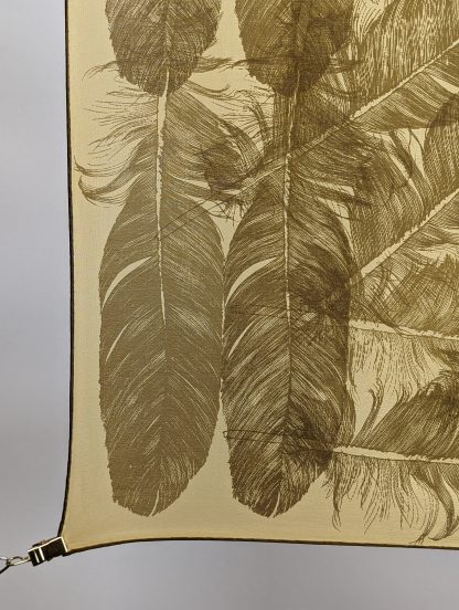 Feather pattern silk scarf - Image 3