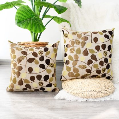 Autumn Leaf Vine Jacquard Pillowcase - Image 5