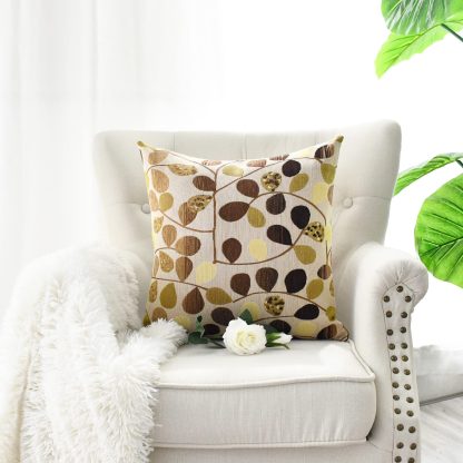 Autumn Leaf Vine Jacquard Pillowcase - Image 4