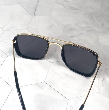 Retro double-beam large frame sunglasses - Image 7
