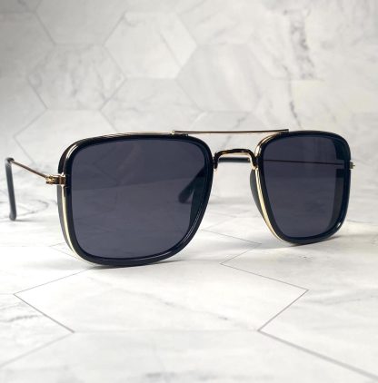 Retro double-beam large frame sunglasses - Image 6