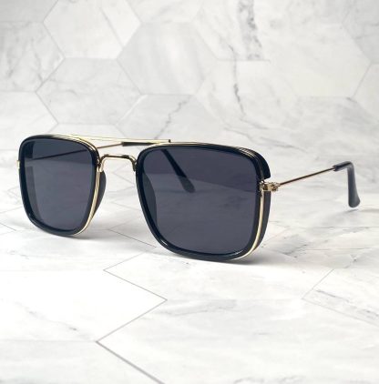 Retro double-beam large frame sunglasses - Image 4