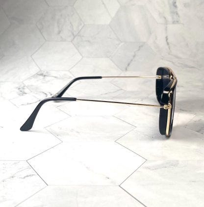 Retro double-beam large frame sunglasses - Image 2