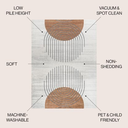 Modern art semicircular carpet - Image 6