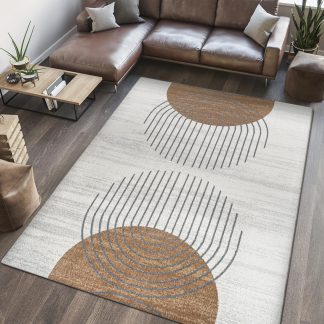 Modern art semicircular carpet