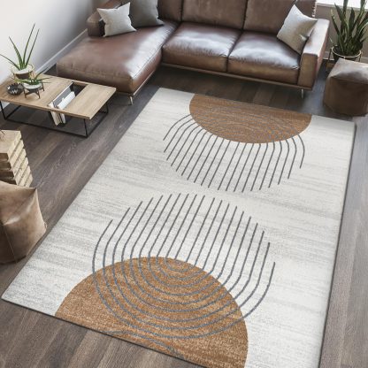 Modern art semicircular carpet