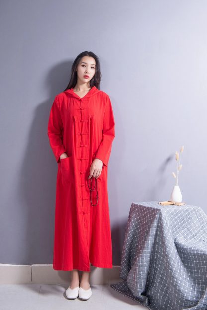 Red Hooded Dress