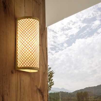 Bamboo Art Wall Lamp - Image 4