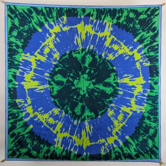 Artistic ink-splashed silk scarf