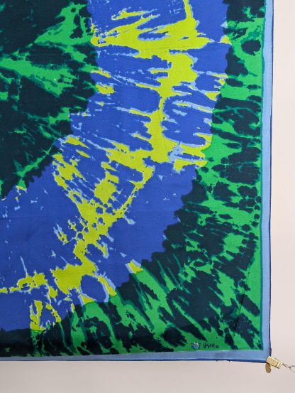 Artistic ink-splashed silk scarf - Image 6