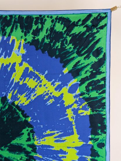 Artistic ink-splashed silk scarf - Image 3