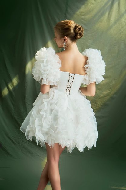 French Palace Style Puff Sleeve Dress - Image 5