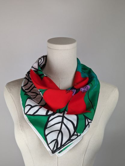 Tropical Flowers Silk Square Scarf - Image 5
