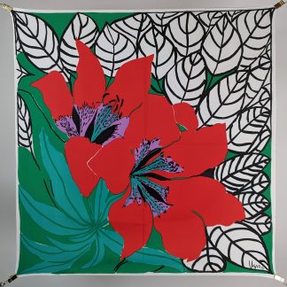 Tropical Flowers Silk Square Scarf