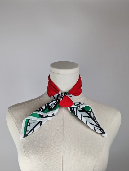 Tropical Flowers Silk Square Scarf - Image 2