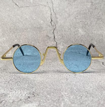 Retro round metal frame sunglasses - Image 2