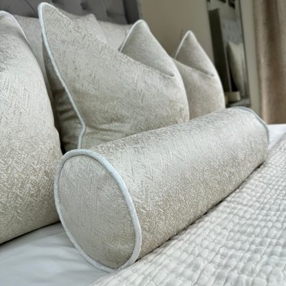 Elegant cylindrical lumbar pillow