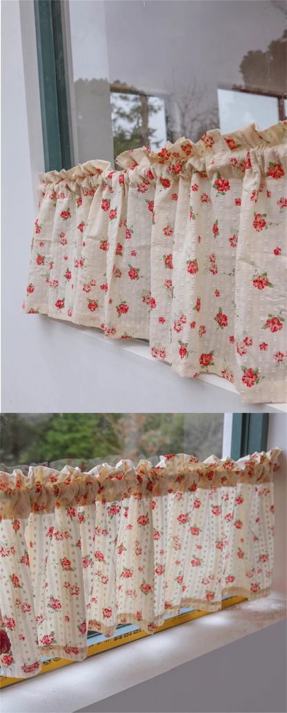 Floral lace half curtain - Image 2