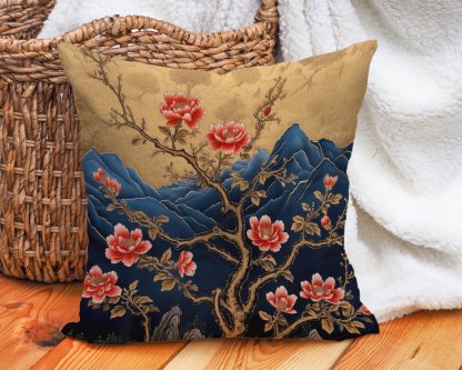 New Chinese style landscape peony pillow - Image 5
