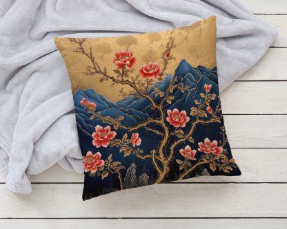 New Chinese style landscape peony pillow - Image 3