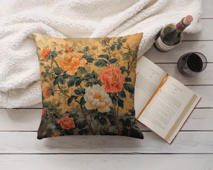 New Chinese style peony pillow