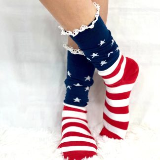 Freestyle contrast lace stockings
