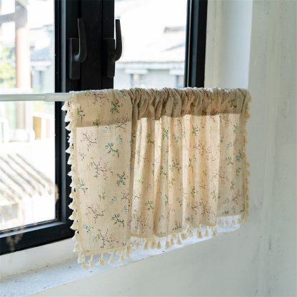 Floral tassel half curtain - Image 2