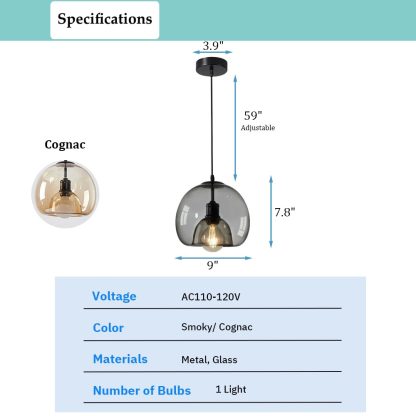 Nordic style glass chandelier - Image 2