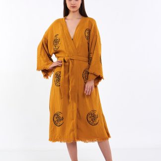 Ethnic style embroidered robe