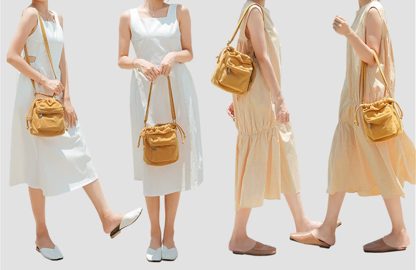 Vintage canvas drawstring bucket bag - Image 8