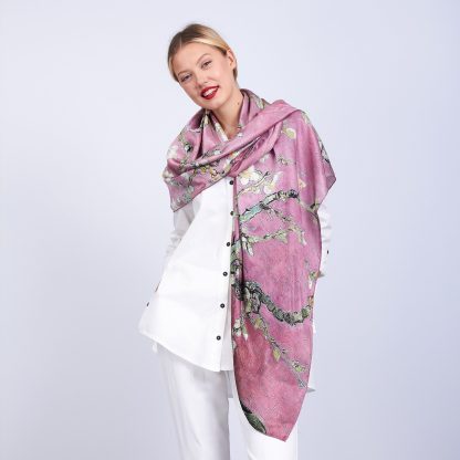 Silk art print scarf - Image 7