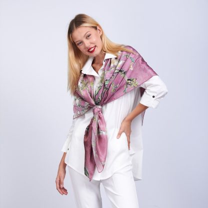 Silk art print scarf - Image 6