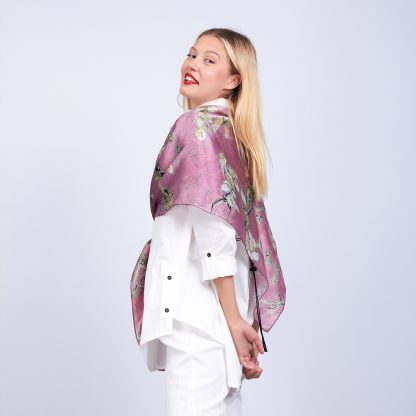 Silk art print scarf - Image 4