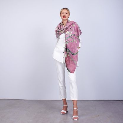 Silk art print scarf - Image 3