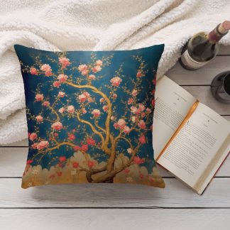 Chinese style flower pillow