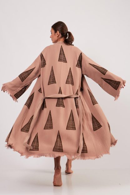 Slouchy geometric knitted robe - Image 7
