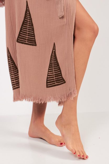 Slouchy geometric knitted robe - Image 2