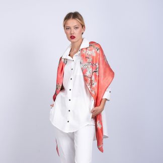 Mulberry silk printed shawl