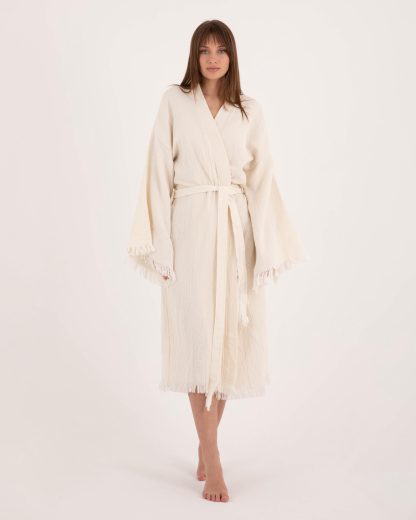 Animal embroidered raw-edge bathrobe - Image 2