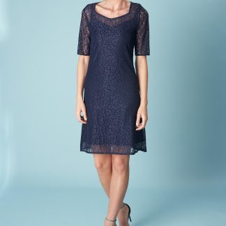 Navy lace skirt