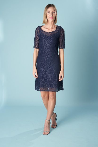 Navy lace skirt