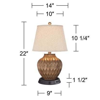 Retro Wood Grain Touch Desk Lamp - Image 6