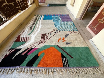 Colorful patterned bohemian style handmade rug - Image 3