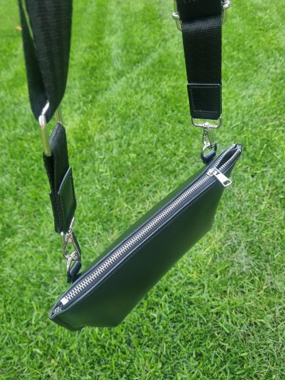 Easy Black Leather Crossbody Bag - Image 3